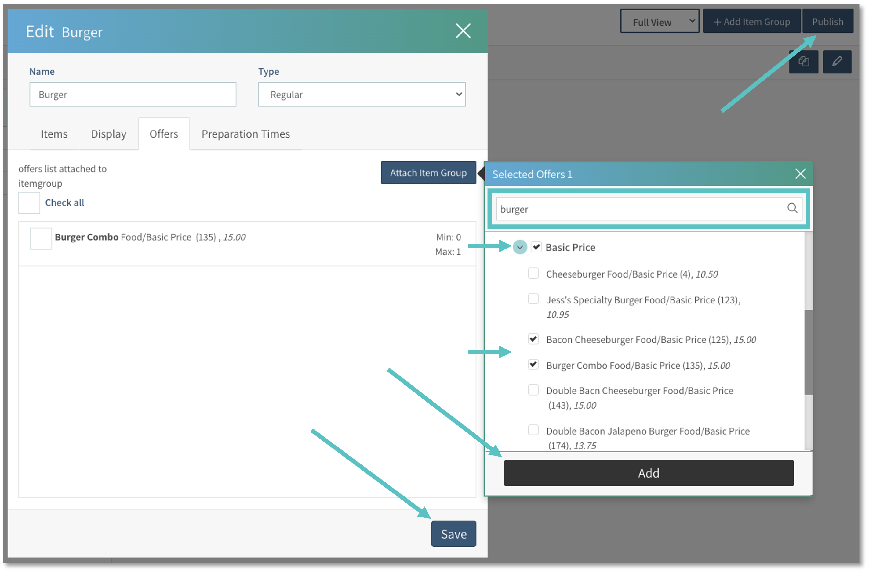 How to Build a Combo Group Tabit Help Center