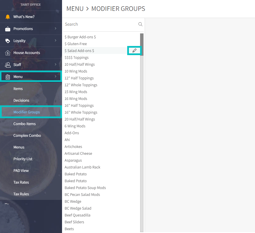Adding Prices to Modifiers – Tabit Help Center