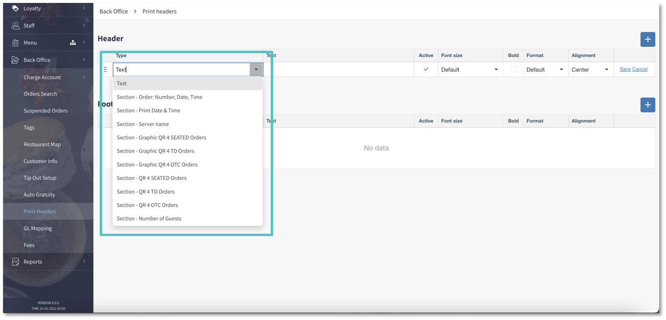 How To Update Print Headers And Footers – Tabit Help Center